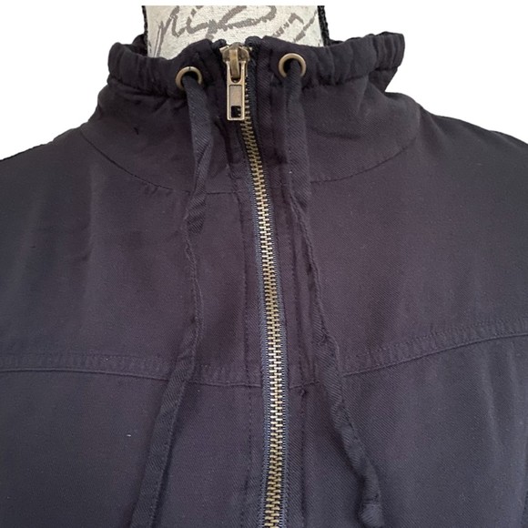 SOLD! Cotton On Outer Wear Soft Drawstring 3/4 Sleeve Jacket Black Size Large - Picture 5 of 7